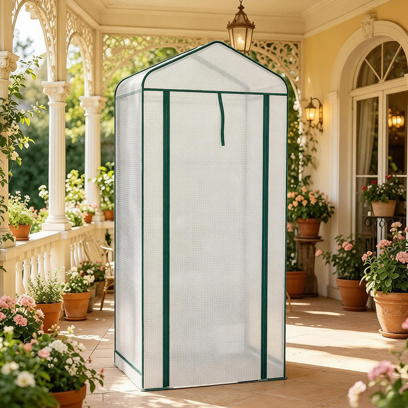 Petite serre de patio, petite serre extérieure, petite serre portable, petite serre de jardin, White