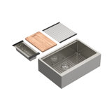 Culinario 30" Stainless Steel Apron Front Chef/Workstation Sink With Accessories