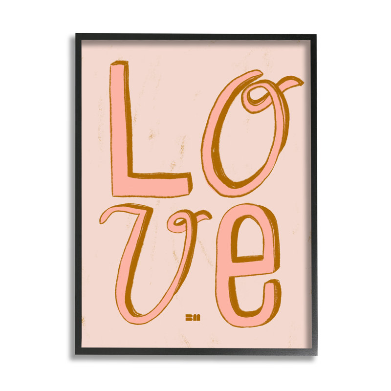 Boho Love Letters par Birgit Maria Kiennast, Giclée encadrée noir minuit, H 30 po x l 24 po x P 1,5 po