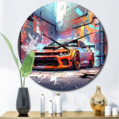 Horloge murale Graffiti Muscle Car III - Car Muscle Car