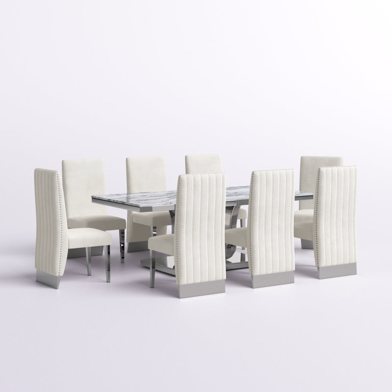 Ensemble repas 8 personnes Mcnally, Crème