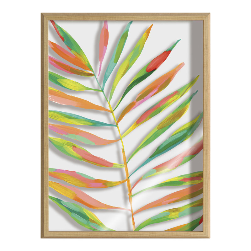 Palma No. 2 by Jessi Raulet of Ettavee Framed Glass Wall Art, 18x24, Natural