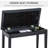 Piano Bench, Duet Piano Chair With Faux Leather Padded Cushion And Wooden Frame, Button Tufted Keyboard Bench-973851108