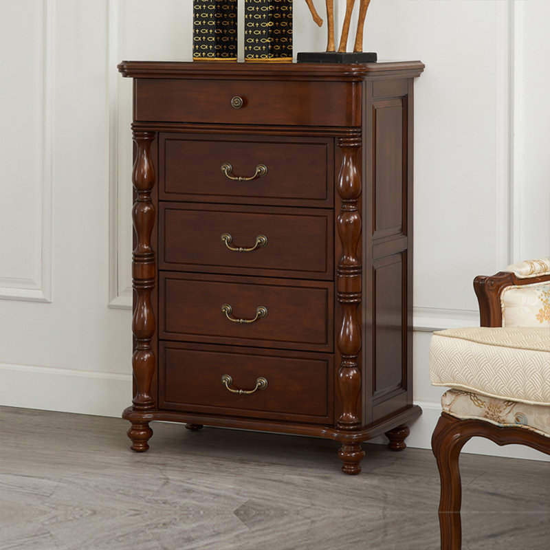 Commodes et commodes rectangulaires en bois massif brun noisette