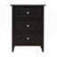 Élégante table de chevet transitionnelle noire-260334609