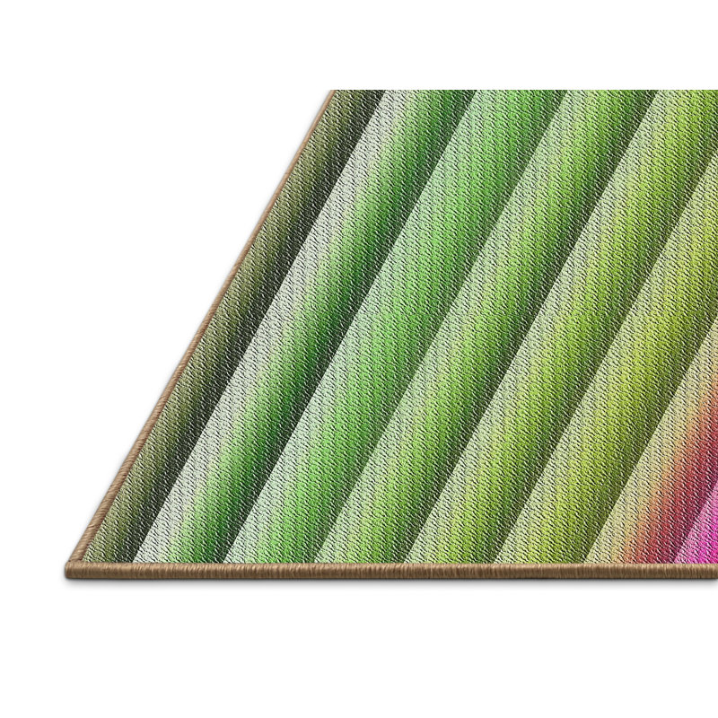 Politte Striped Indoor Rug, Rectangle 3' x 5'