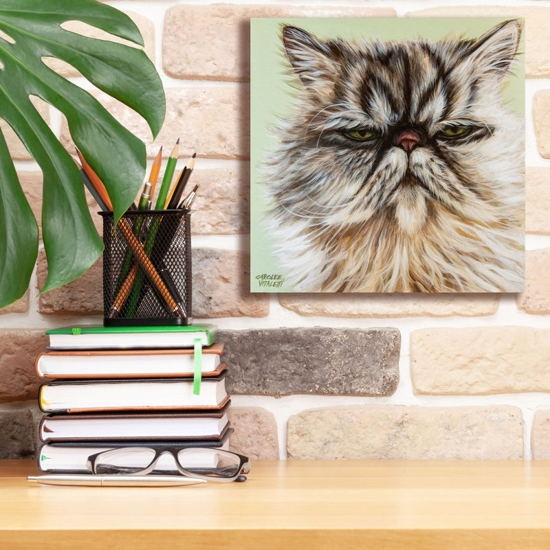 «Persian Cat» par Carolee Vitaletti, art mural sur toile, H 12 po x l 12 po x P 0,75 po