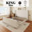 Plainfield Bed Frame with Wingback Headboard and Footboard-143671590-143671585