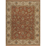 Sovereign Hand Knotted Wool Area Rug in Pink