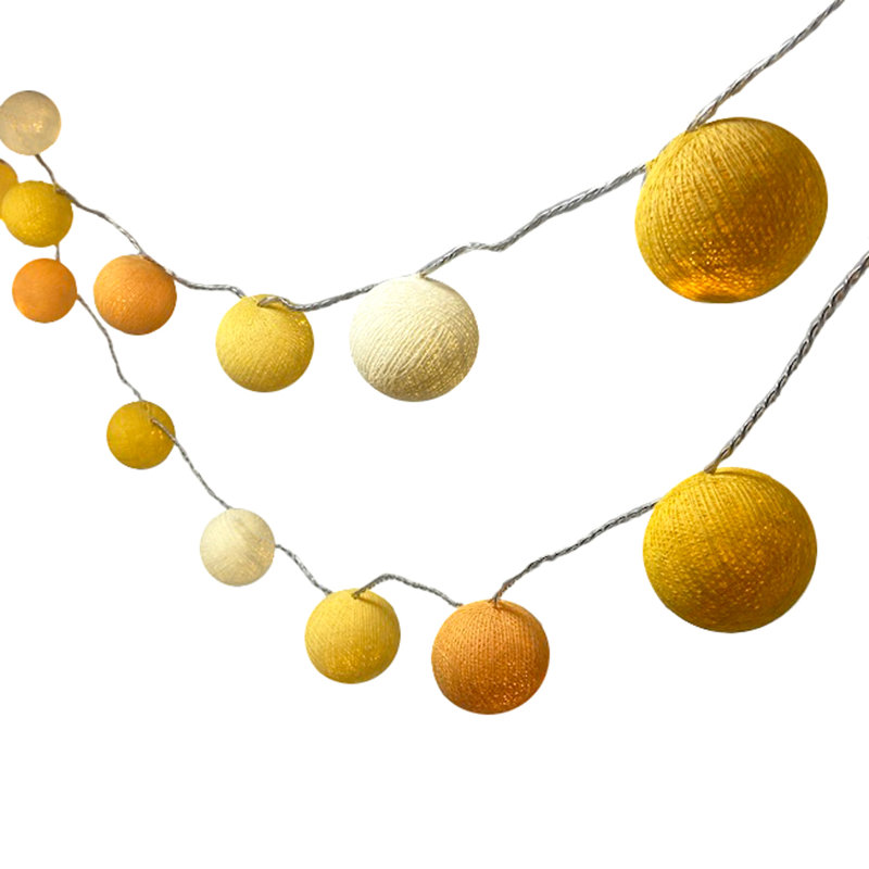 Misti LED Cotton Ball String Light, 30 Lamps - 8 Metre Long