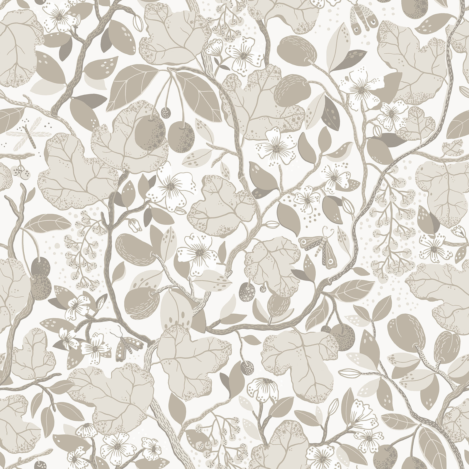 Wesler Floral Wallpaper, Beige