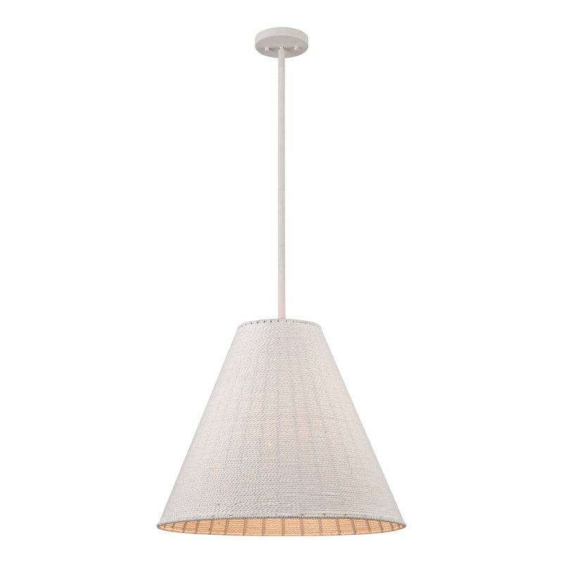 Luminaire suspendu large 3 lumières Sophie - corail blanc 22 po Sophie, H 18,75 po x l 22 po x P 22 po, Trois lumières