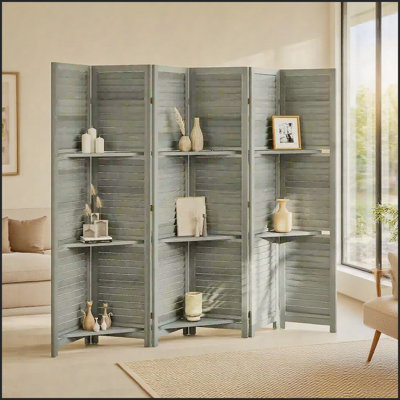 8 Panel Folding Room Divider Screen Privacy Screen Freestanding