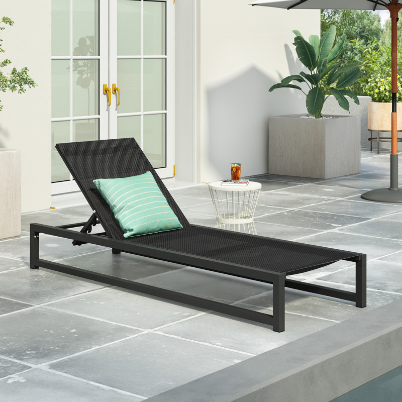 VENICE CHAISE LOUNGE, 1, Gray, Black