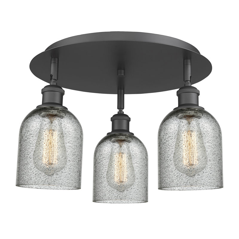 Plafonnier encastré Caledonia, Gris anthracite, Noir mat