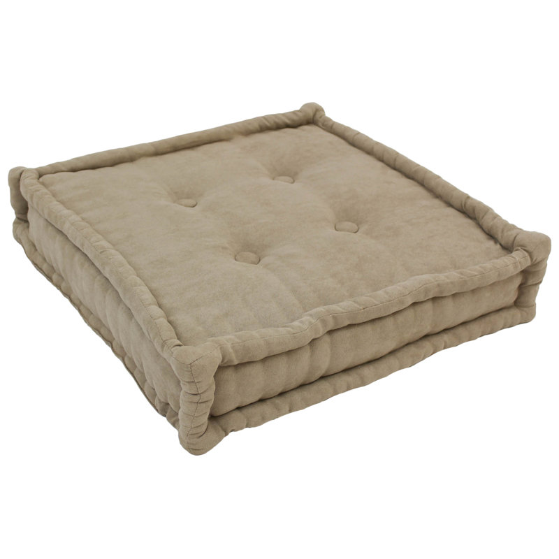  Square Microsuede Pillow Cover & Insert, Java