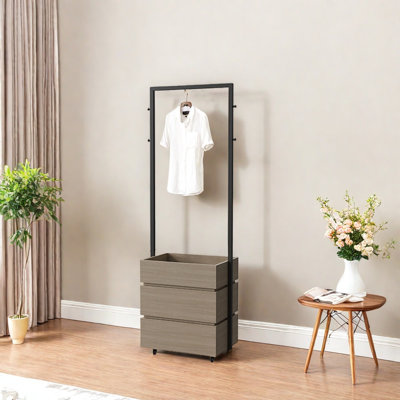 Portemanteau en bois durable avec tiroirs silencieux