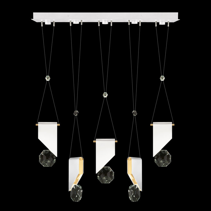 Aria 5 - Light LED Pendant, White/Gold