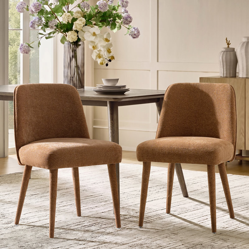 Ensemble de 2 chaises rembourrées Verity, Caramel