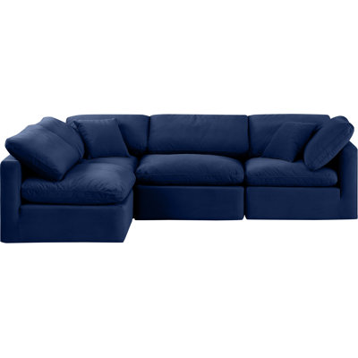 Itala Velvet L-Shaped Sectional Reversible