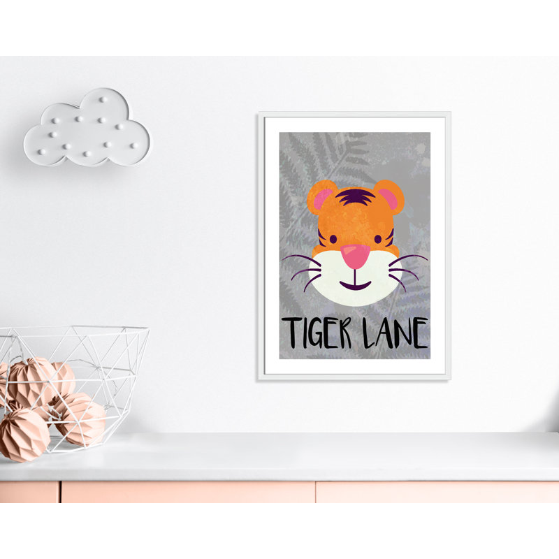 Impression sur papier Tigert Lane Tiger Lane, H 34,5 po x l 24,5 po x P 1,18 po, Encadré de boîte blanc