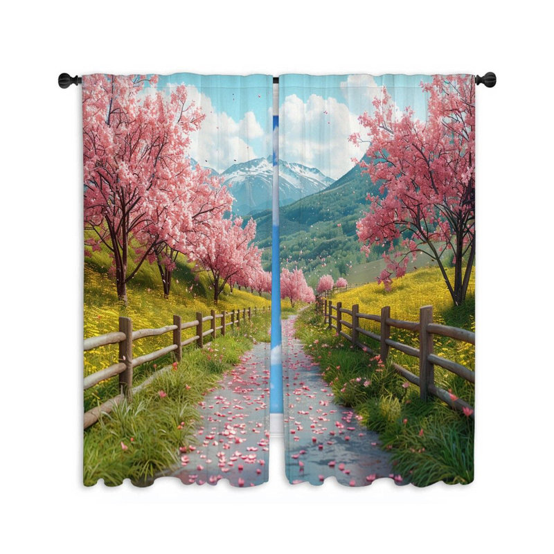 Rideaux Cherry Blossoms, L 20 po x L 54 po