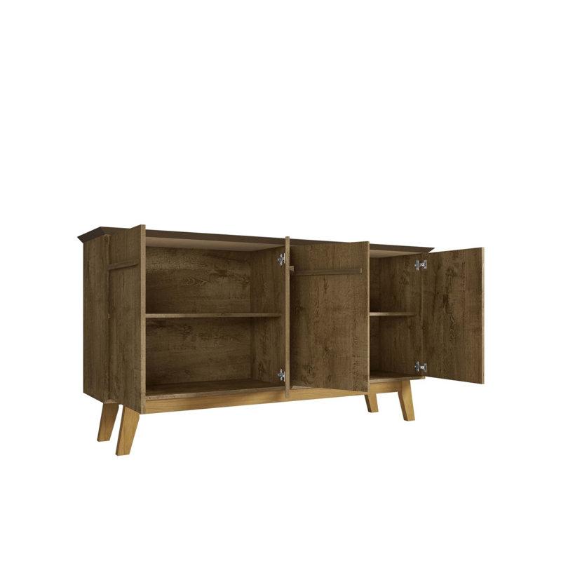 Buffet 63 po Yonkers en brun rustique, Brun rustique