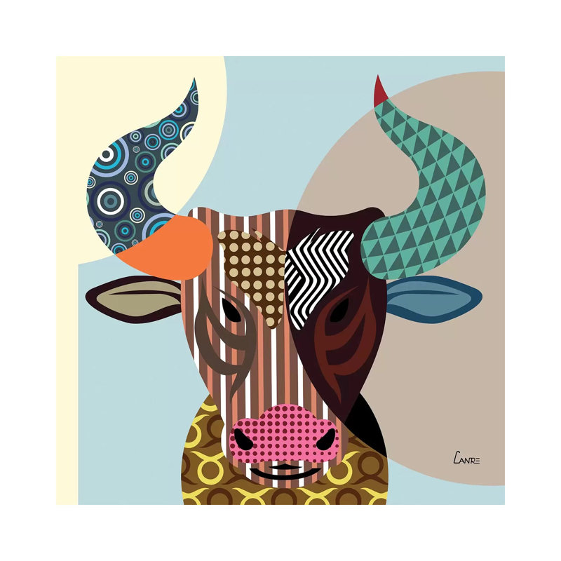 Taurus Zodiac by Lanre Studio - Wrapped Canvas Print, 45.72 cm H x 45.72 cm W
