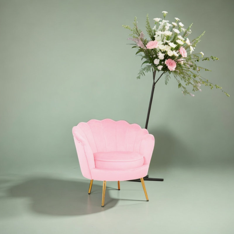 Fauteuil d'appoint Alina, Rose
