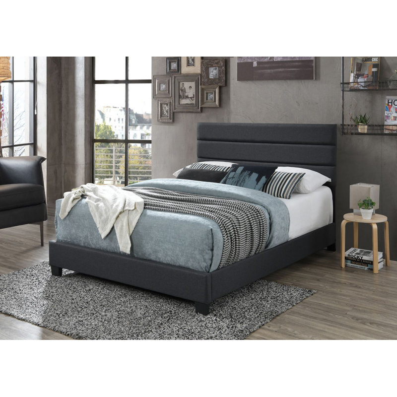 Upholstered Bed, Queen, Sand Beige