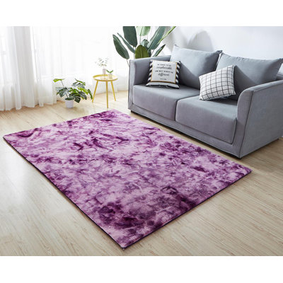 Tapis rectangulaire en fausse fourrure de luxe Chinchilla