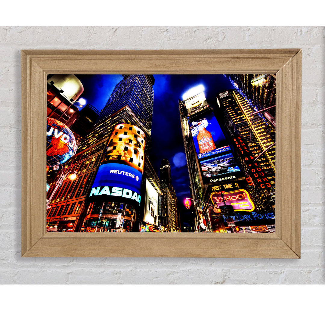 NYC Times Square Lights Gerahmter Druck