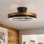 Ventilateur de plafond Farmhouse avec lumière DEL Fandelier