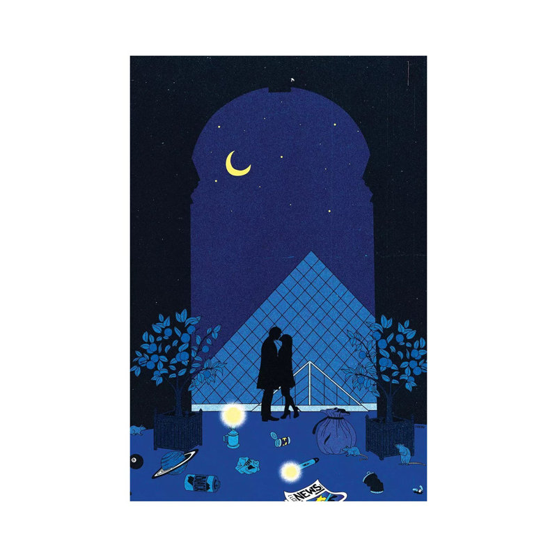 Minuit à Paris, H 26 po x l 18 po x 1,5 po