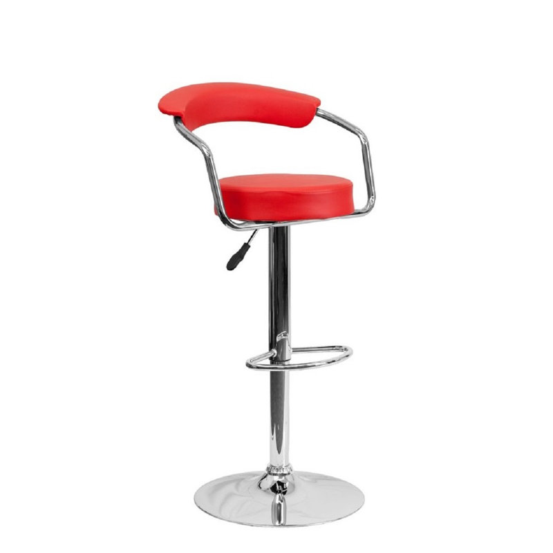 Guyer Swivel Adjustable Height  Stool, White, 1