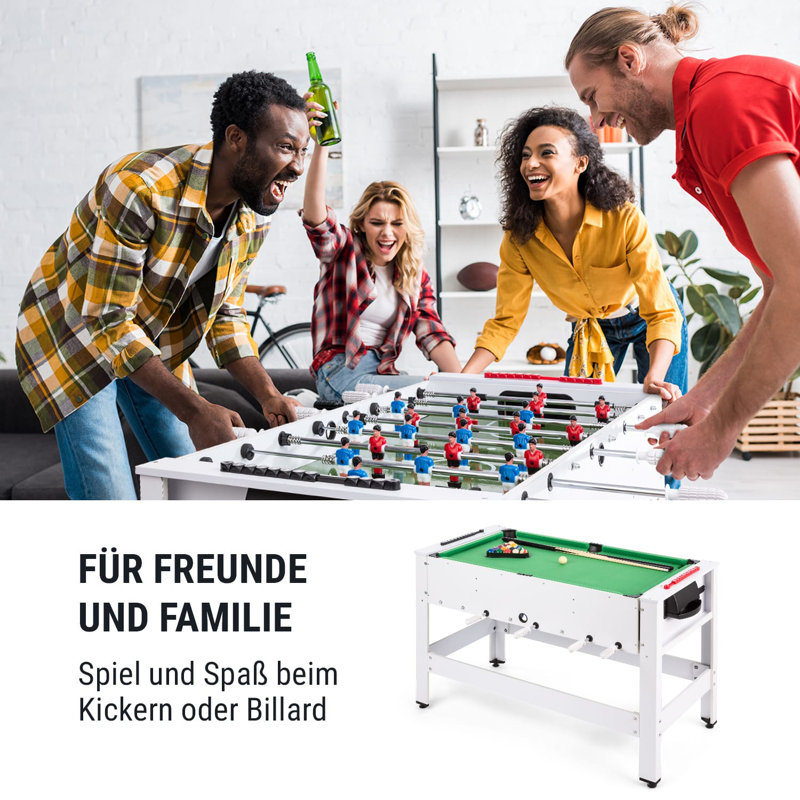 60cm L 2 Game Rotating Multi Game Table, White