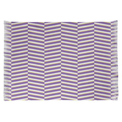 Tapis à rayures mauves