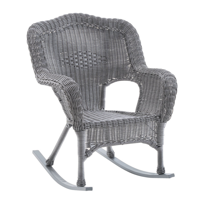 Hanish Wicker Outdoor Chair, Weathered Gray