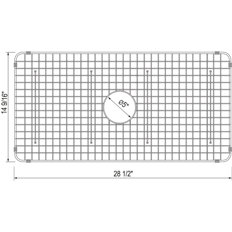 29.75" x 15" Sink Grid, Stainless Steel
