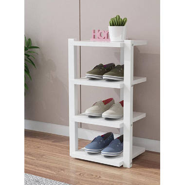 Ebern Designs 3 Pair Solid Wood Shoe Rack