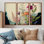 Painted Blossoming Wildflowers I - Painted Blossoming Wildflowers I - 3 pièces, reproduction sur toile flottante