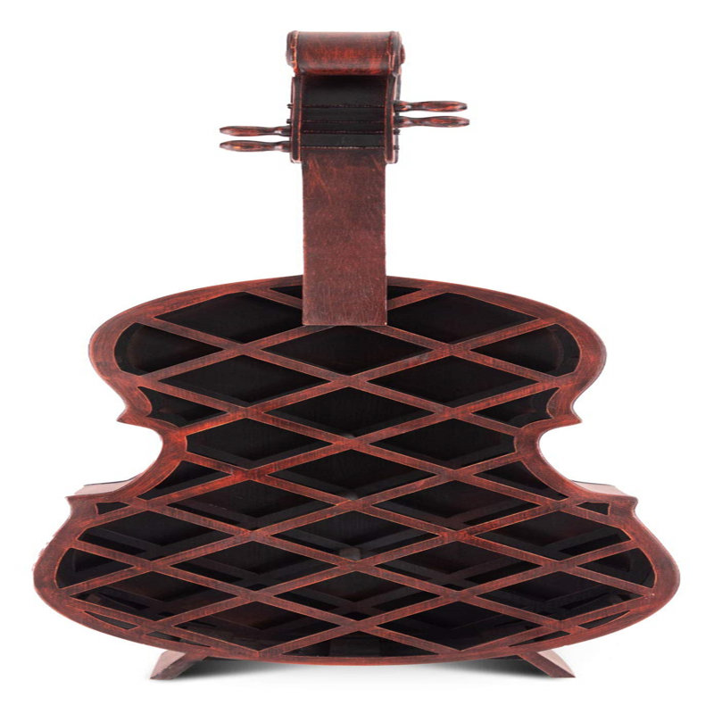 Buffington Floor Wine Bottle Rack Brown