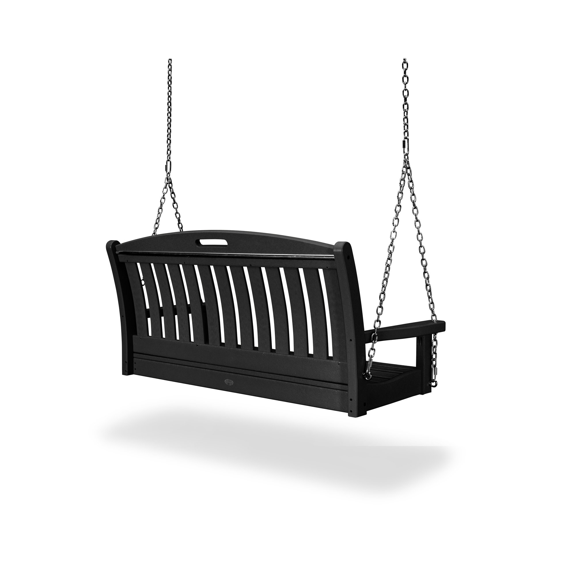 POLYWOOD Nautical 48" Swing, Black