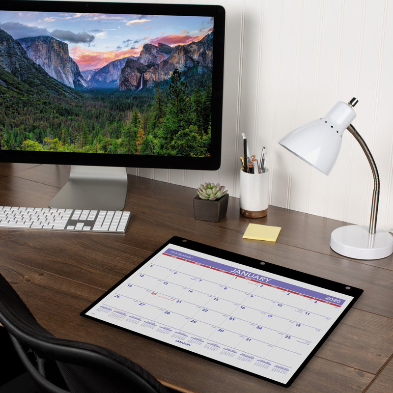 Calendrier mensuel de coussin de bureau