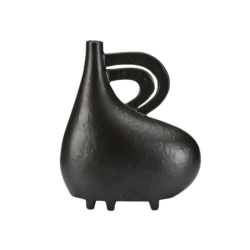 Vase de table en céramique fait à la main de 9,75 po Punalu'u