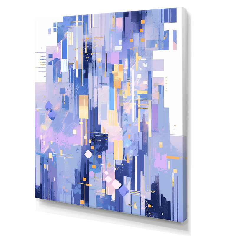 «Contemporary Lavender Bold Illumination I», reproduction d'art sur toile abstraite, H 44 po x l 34 po x P 1,5 po