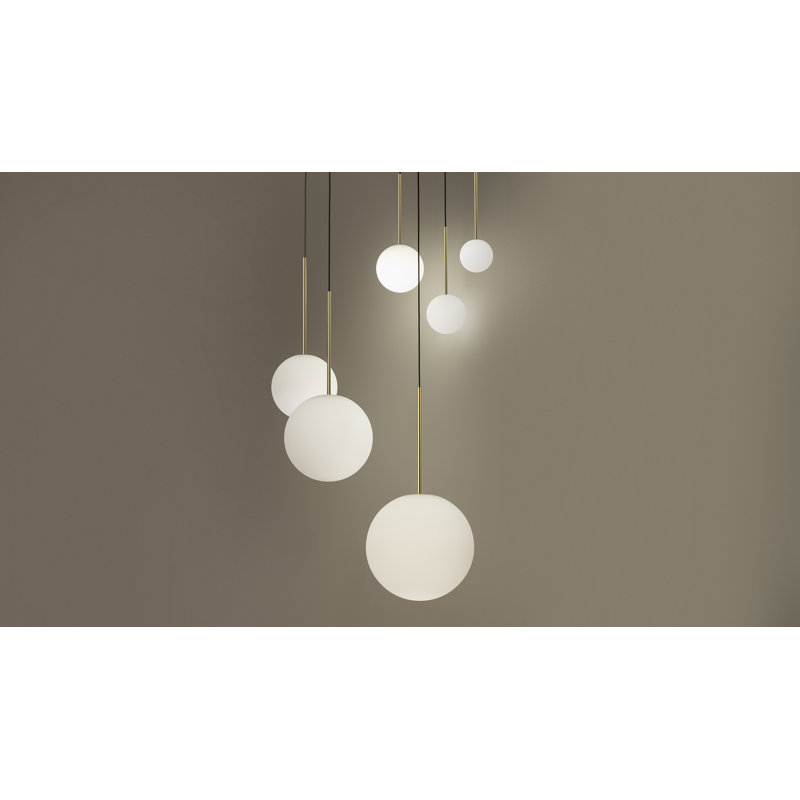 Luminaire suspendu sphère Bola, H 15,5 po x l 6 po x P 6 po, Laiton