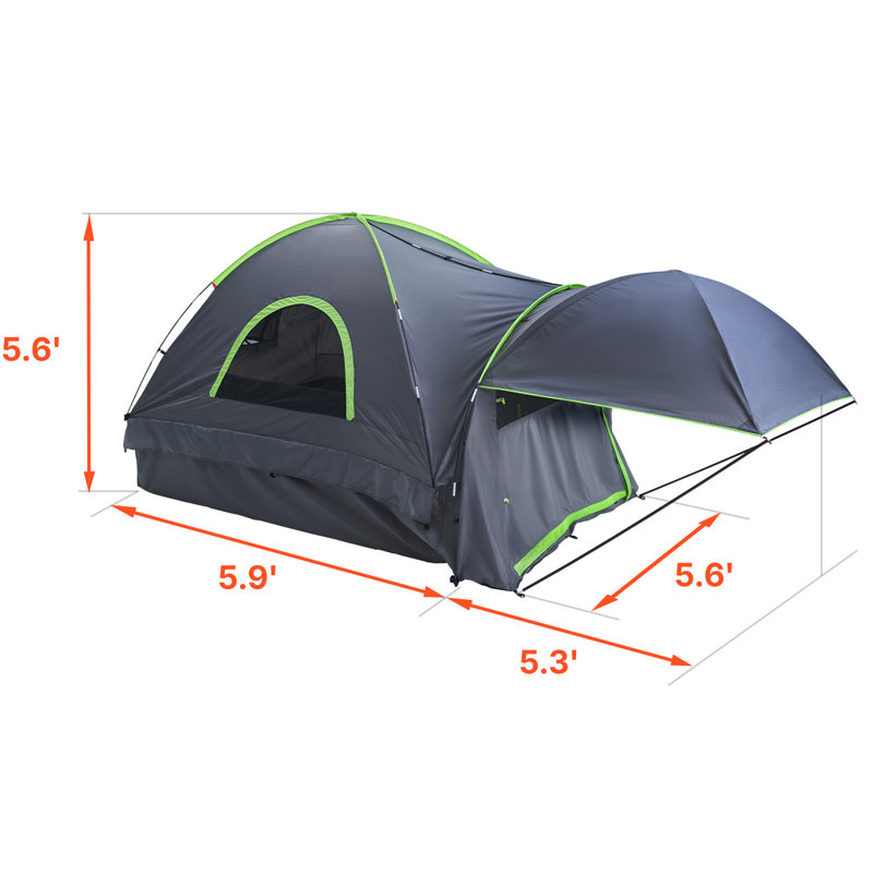 3 Person Tent, 170.7cm H x 341.4cm W x 158.5 cm D