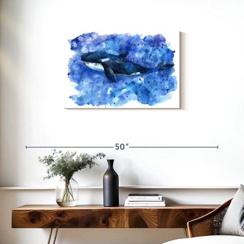 Brampt Blue Killer Whale, 20" H x 30" W