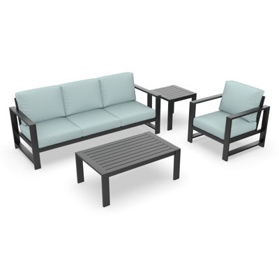 Ensemble de conversation pour 4 personnes avec coussins Sunbrella® Dulcie
